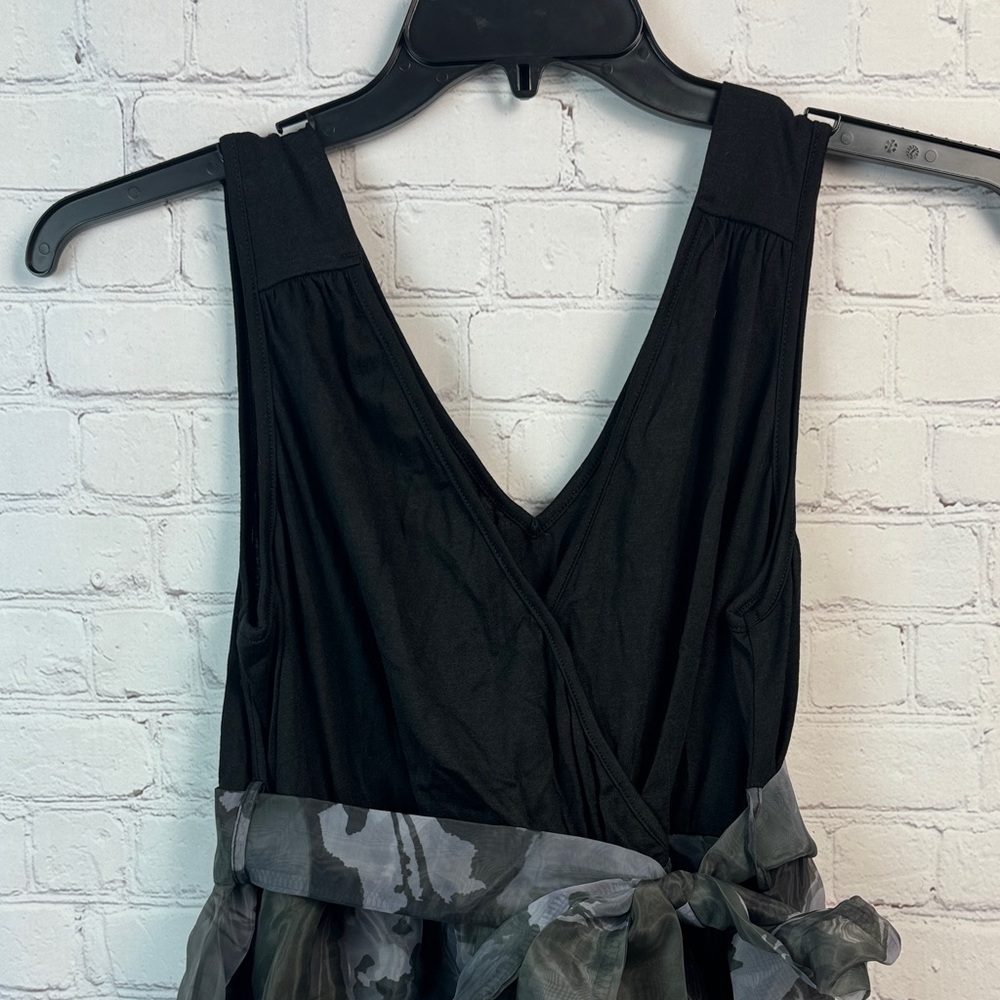 BloomChic Black and Gray Midi Dress Size Large 12 - Picture 3 of 6